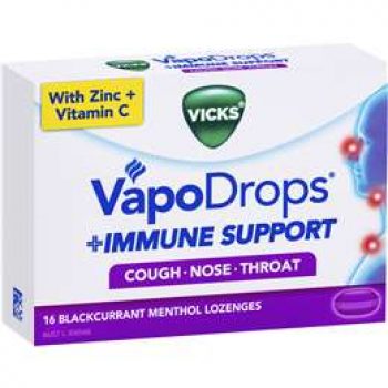 Vicks Vapo Drops + Immune Support Blackcurrant 16 pack