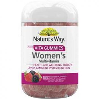 Nature’s Way Vitagummies Womens Multivit Orange Lemon Blueberry 100 pack