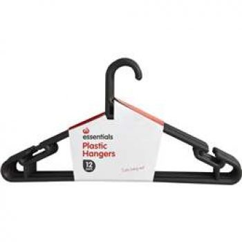 Essentials Plastic Hangers  12 pack