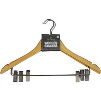 Inspire Wooden Skirt & Trouser Hanger  3 pack