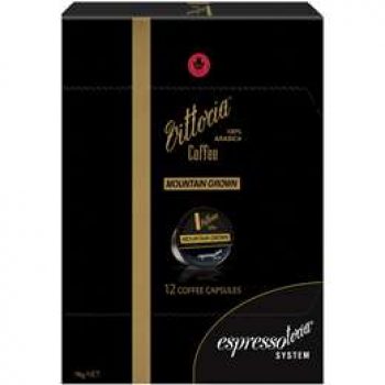 Vittoria Espressotoria Mountain Grown Coffee Capsules 12 pack