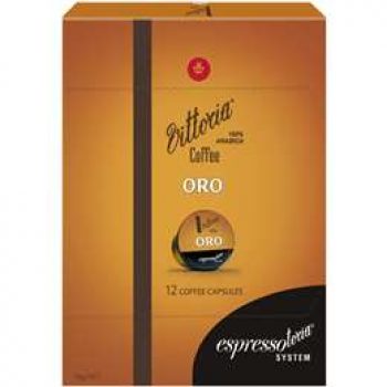 Vittoria Espressotoria Oro Coffee Capsules 12 pack