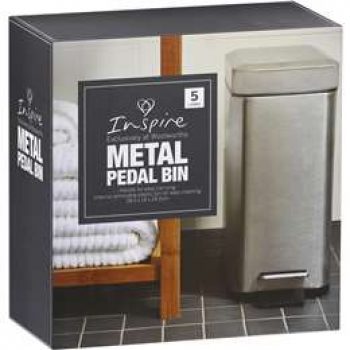 Inspire Metal Pedal Bin 5l each