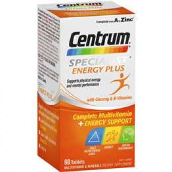 Centrum Specialist Energy Plus With Ginseng & B Vitamins 60 pack