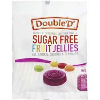 Double D Fruit Jellies Sugar Free 90g bag