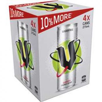 V Energy Sugar Free Drink 4 pack