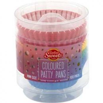 Dollar Sweets Patty Pans Mini Coloured 100 pack