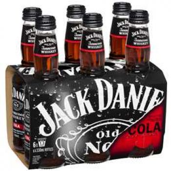 Jack Daniel’s Tennessee Whiskey & Cola Bottles 6x330ml
