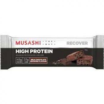 Musashi High Protein Milk Choc Brownie Bar 90g