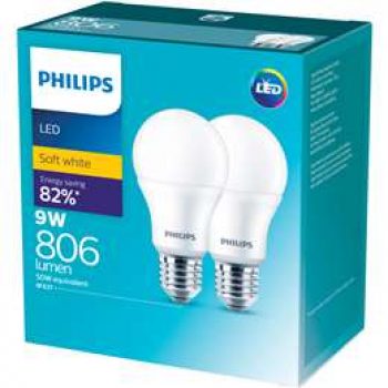 Philips Led 806lm Warm Es  2 pack