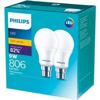 Philips Led 806lm Warm Bc  2 pack