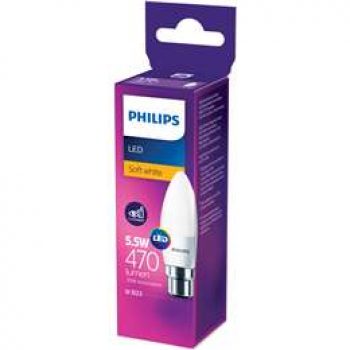 Philips Led 470lm Bc Candle Ww Frosted each
