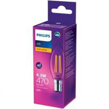 Philips Led 470lm Sbc Candle Ww Clear each