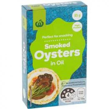 Woolworths Smoked Oysters In Oil  85g