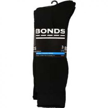 Bonds Mens Work Crew Socks Size 11+ 3 pack