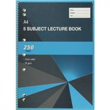 Woolworths 5 Subject Lecture Book A4 each