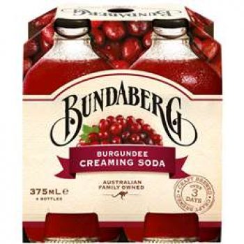 Bundaberg Burgundee Creaming Soda  4x375ml