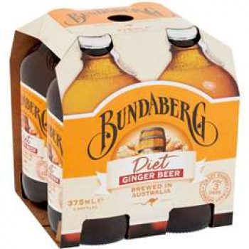 Bundaberg Diet Ginger Beer  4x375ml