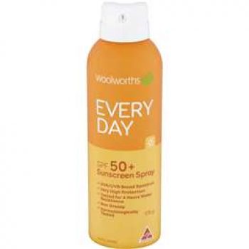 Woolworths Sunscreen Spray Everyday Spf 50+ 175g