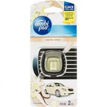Ambi Pur Car Air Freshener Mini Clip Vanilla Bliss 2ml