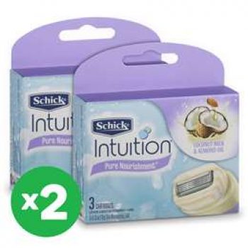 Schick Intuition Blade Refill 3pk X2 Bundle