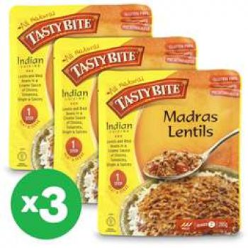 Tasty Bite Madras Lentils 285g X3 Bundle