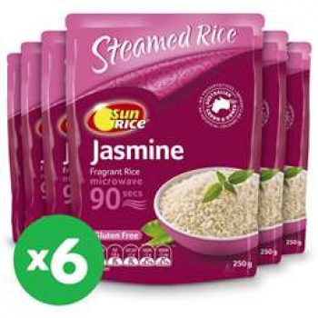 Sunrice Microwave Jasmine Rice 250g X6 Bundle