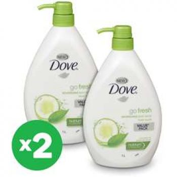Dove Body Wash Fresh Touch 1l X2 Bundle