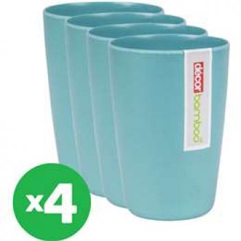 Bamboo Tumbler Set – Teal X4 Bundle