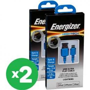 Apple Iphone Blue Cable Charger X2 Bundle