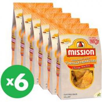 Mission Corn Chips Cheesy Nacho 230g X6 Bundle