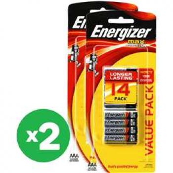Energizer Max Aaa Batteries 14 Pack X2 Bundle