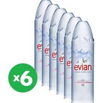 Evian Natural Mineral Water 1.25l X6 Bundle
