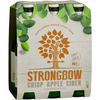 Strongbow Apple Cider Dry Bottles 6x355ml pack