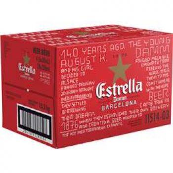 Estrella Damm Lager Bottle 24x330ml case