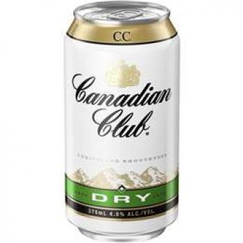 Canadian Club Whisky & Dry 4.8% Can 375ml