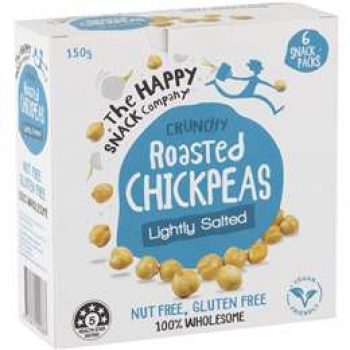 The Happy Snack Company Roasted Chic Peas Lightly Salted 6x25g