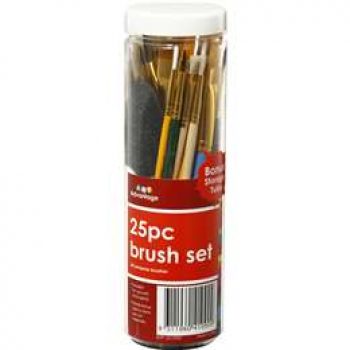 Art Advantage Assorted Brush Tube 25 pieces