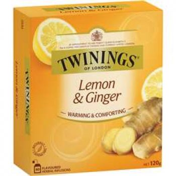 Twinings Tea Bags Lemon & Ginger 80 pack