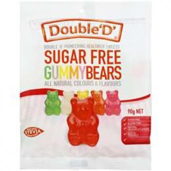 Double D Gummy Bears Sugar Free 90g bag