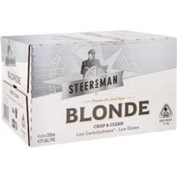 Steersman Blonde Low Carb Beer Bottles 24x330ml case