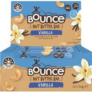 Bounce Nut Butter Bar Vanilla  50g x12 pack