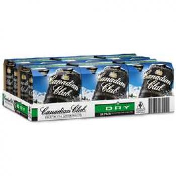 Canadian Club & Dry Premium Cans Carton 24x375ml