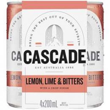 Cascade Lemon Lime Bitters Can 4x200ml