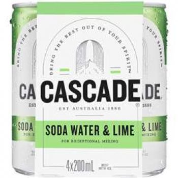 Cascade Lime & Soda Cans 4x200ml