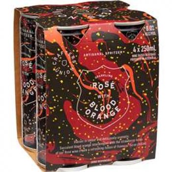Crafters Union Spritzers Sparkling Rose And Blood Orange 250ml x4 pack