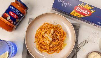 Barilla Spaghetti with Amatriciana Sauce