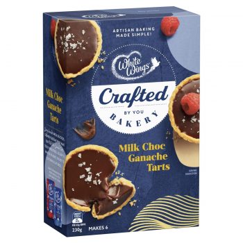 White Wings Milk Choc Ganache Tarts