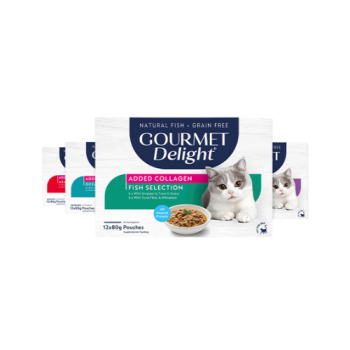 Gourmet Delight with Added Collagen 12x80g Multipacks