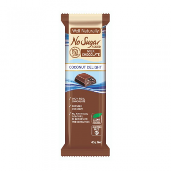 Well Naturally Coconut Delight Milk Chocolate Bar 45g - Black Box ...